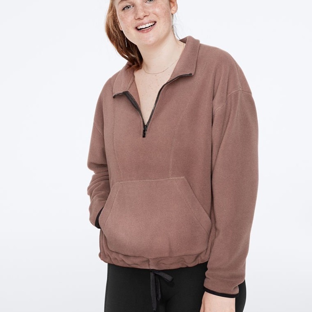 LAST ONE AVAILABLE!! New Victoria's Secret Pink Polar Fleece Half-Zip Size Small